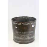 Intersting copper Bucket Trophy, engraved "Crouch Yacht Club Winter Sailing Trophy"