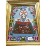 Gilt framed oil painting portrait of a saint, unsigned