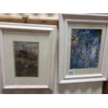 Arthur Rackham early 20th Century fantasy scene print together with another