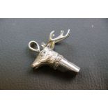 Silver whistle in the form of a stag