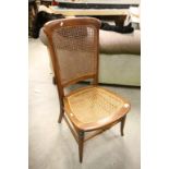 Late 19th / Early 20th century Side Chair with Bergere Seat and Back