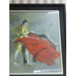 A signed oil painting of a matador
