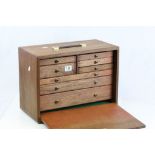 Wooden Engineers tool chest with lockable front and integral drawers