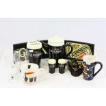 Collection of Guinness advertising items to include; Money box, teapot, ashtray, salt & pepper,