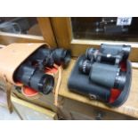 Two Cased Sets of Binoculars - Enbeeco Concord 8 x 30S and Japanese Set