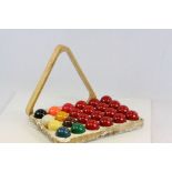 Set of Snooker / Billiard Balls and Triangle