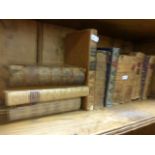 Twelve 19th century Leather Bound Books including Three Volumes Guizot ' History of Civilisation '