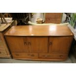 Ercol Blonde Elm Windsor 468 Sideboard with Three Doors and Two Drawers