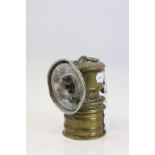 Vintage Brass "Premier" carbide miners lamp