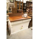 Victorian Mahogany Sideboard with Painted Base with Two Cushion Drawers over Two Cupboard Doors