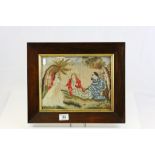 Framed & glazed 19th Century Tapestry picture, with Religious theme