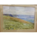 BARBARA. A. WIGGINS 20th century Watercolour Coastal Scene, possibly Devon