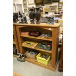 Pine Bookcase with Two Adjustable Shelves