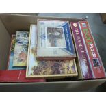 Box of Boxed Jigsaws including Victory London View