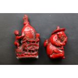 Two oriental snuff bottles