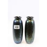 Pair of Royal Brierly Studio Glass vases