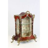 19th Century counter top Vitrine type Display cabinet with Tortoiseshell veneer and cast Brass