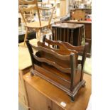 Reproduction Mahogany Effect Magazine Rack