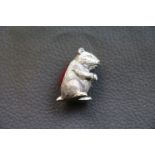 Silver squirrel pin cushion