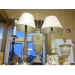 Collection of Five Classical Style Table Lamps