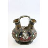 Austrian Amphora pottery twin spout Ewer with King decoration and numbered 11911 55 to base