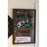 Wooden framed Southern Comfort advertising mirror