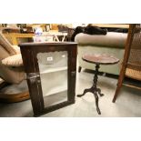 Mahogany Wine Table and a 19th century Mahogany Hanging Corner Cabinet