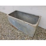 Large Riveted Galvanised Trough, 123cms long, 60cms wide and 60cms high