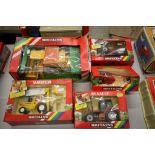 Seven boxed Britains models to include 9520 Massey Ferguson Tractor MF2680, 9580 Animal Transporter,