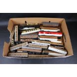 30 OO gauge items of rolling stock all coaches and carriages to include Hornby and kit built