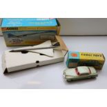 Two boxed Corgi diecast models to include 224 Bentley Continental Sports Saloon in two tone cream