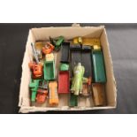 18 Loose Diecast Playworn Vehicles including Dinky - UFO Interceptor, 2 x Fork Lift Truck, Leyland