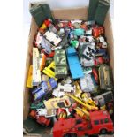 Collection of vintage play worn diecast models to include Corgi, Matchbox etc