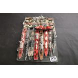 Nine Matchbox Sea Kings Battleships plus Two other Battleships, Two Lead Battleships and another