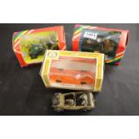 Three Boxed Britains Vehicles - German Scout Car No. 9783, US Jeep 9786 and Military Landrover