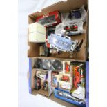 Collection of boxed and unboxed diecast models to include Matchbox, Burago, Vitesse etc in two