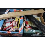 Quantity of OO gauge model railway accessories to include 5 x boxed items of rolling stock, boxed