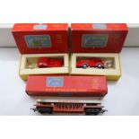 Triang Minic Motorways - Two boxed Fire Engines and a RM922 Car Transporter
