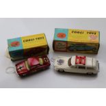 Two boxed Corgi diecast models to include 316 NSU Sport Prinz in metallic cerise and yellow