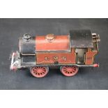 Hornby O gauge 0-4-0 LMS 2270 locomotive with key, showing play wear