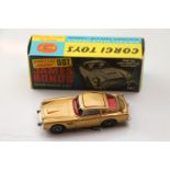 Boxed Corgi 261 James Bond 007 Aston Martin DB5 with one ejector figure, no inner display stand,