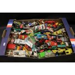 Tray of Loose Playworn Cars including Corgi and Matchbox