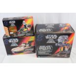 Star Wars - Three boxed Kenner Star Wars vehicles to include Imperial Speeder Bike (no figure),