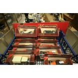 Ten boxed Matchbox Models of Yesteryear with Matchbox shop display box and a diecast model bicycle