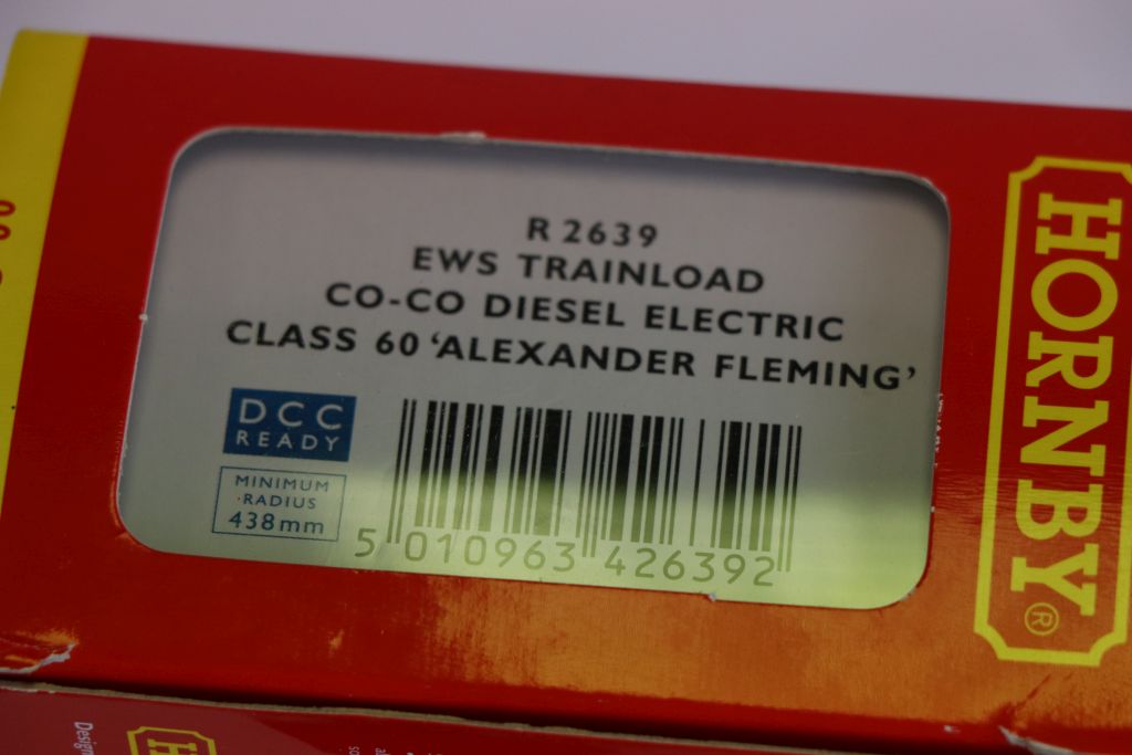 Boxed Hornby OO gauge R2639 DCC Ready Super Detail EWS Trainload Co-Co Diesel Electric Class 60 - Image 4 of 4