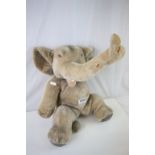 Original Steiff Elephant soft toy with button to ear, damage to foot but gd overall