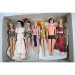 Collection of 1960s and 1970s Mattel barbie dolls to include 1966 Colour Magic Barbie doll and
