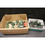 Fourteen Army Guns including Dinky 88mm Gun and Britains plus Dinky Tank Transporter and Dinky,