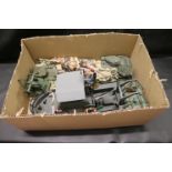Collection of approximately 26 Military Vehicles, mainly Diecast including Corgi Tiger 1, Britains
