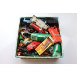 Collection of vintage play worn diecast and tin plate models to include Matchbox Lesney, Dinky,